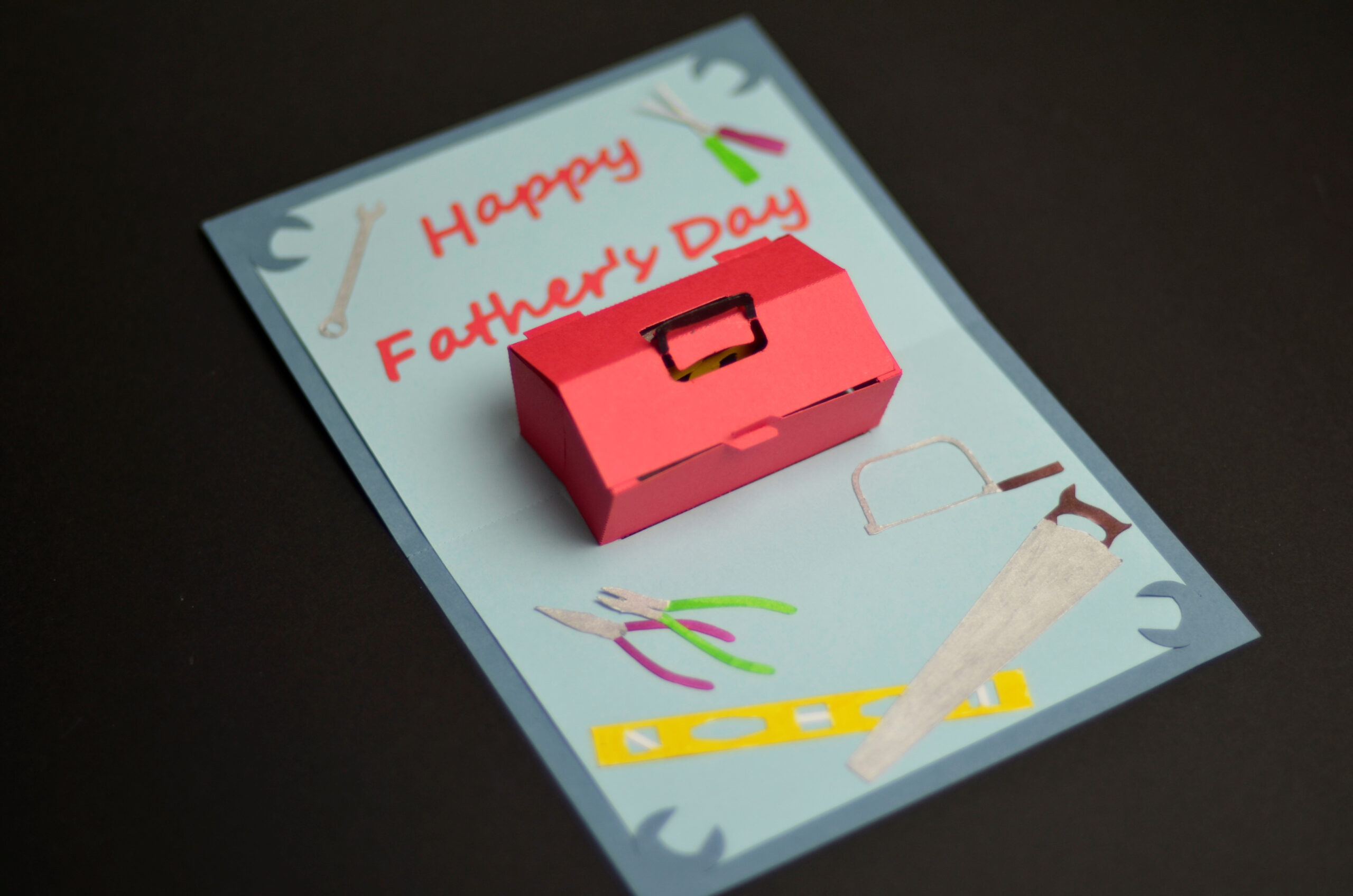 Toolbox Pop Up Card Template - Creative Pop Up Cards pertaining to Dad Birthday Printable Pop Up Card