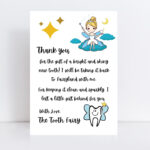 Tooth Fairy Letter, Tooth Fairy Letter Instant Download, Tooth Inside Tooth Fairy Notes Printable