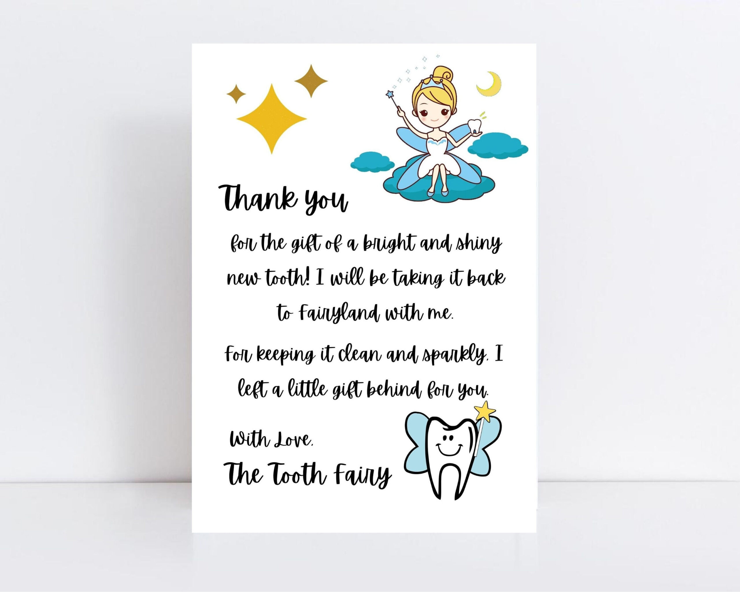 Tooth Fairy Letter, Tooth Fairy Letter Instant Download, Tooth inside Tooth Fairy Notes Printable