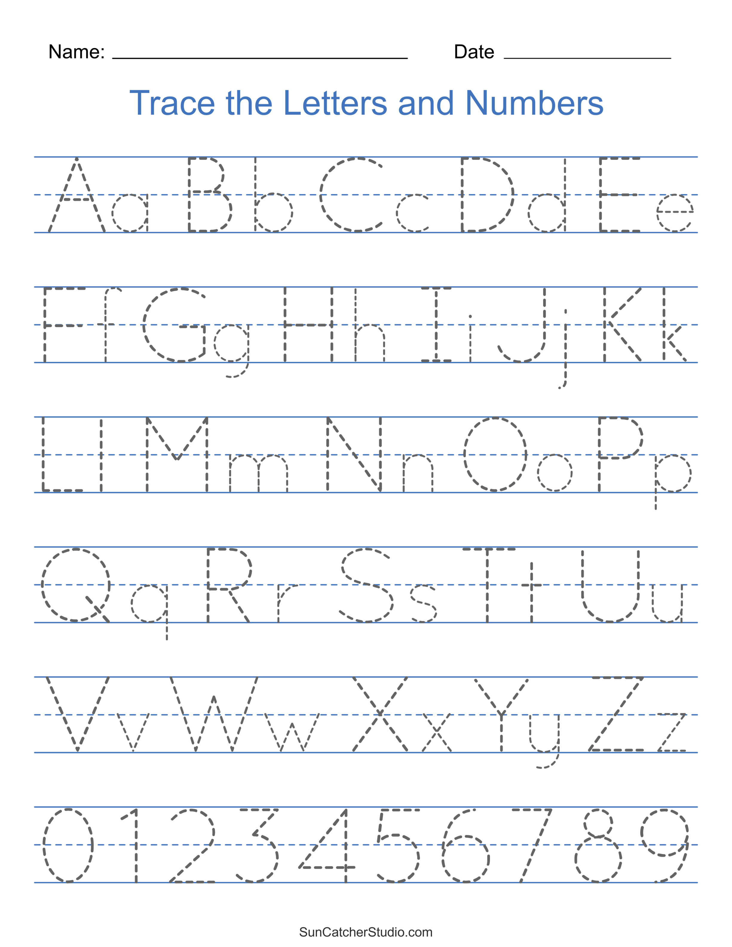 Tracing Alphabet Letters (Printable Handwriting Worksheets) – Diy for Printable Letters of the AlphabetTrace