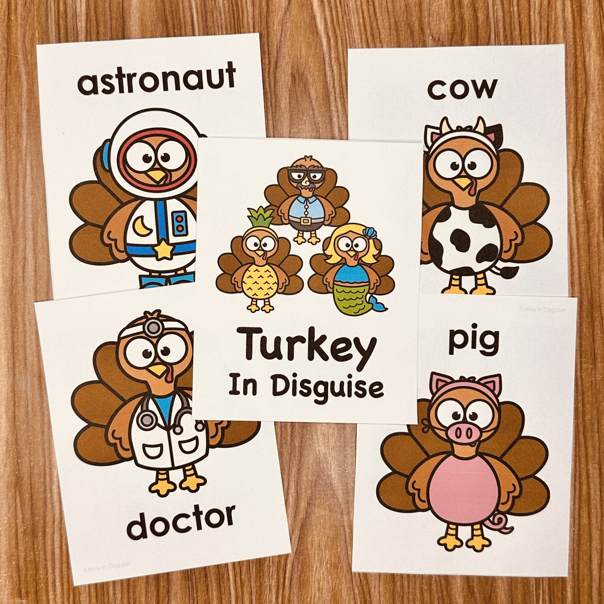 Turkey In Disguise Vocabulary Printables - Simply Kinder Plus regarding Turkey In Disguise Printable