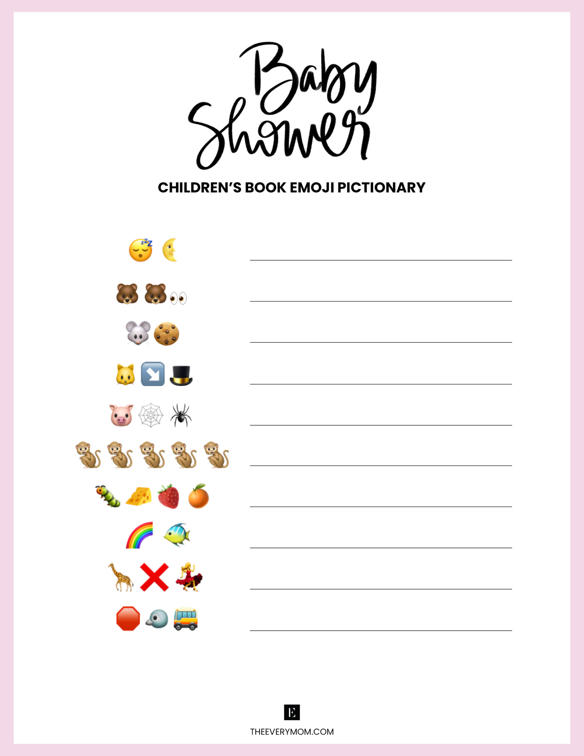 Unique Baby Shower Games: 20 Fun Baby Shower Ideas intended for Baby Shower Games Printable