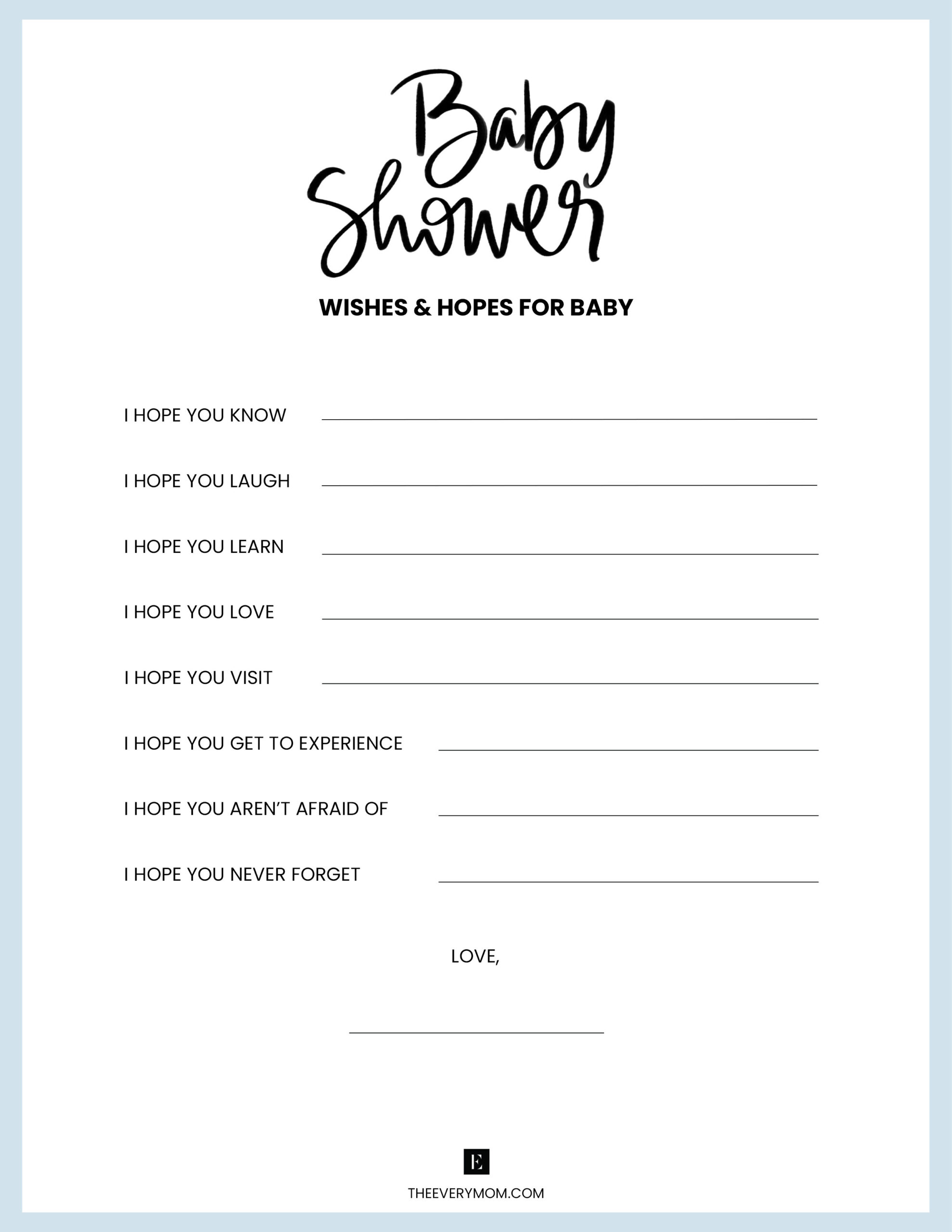 Unique Baby Shower Games: 20 Fun Baby Shower Ideas regarding Free Baby Shower Printables