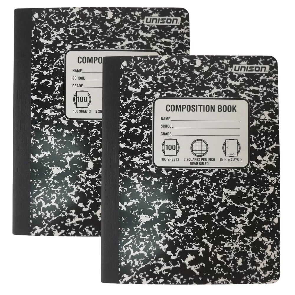 Unison Composition Notebook Graph Ruled Black - Plain Paper For inside Free Printable Lined 9.75X7.5 Paper Template