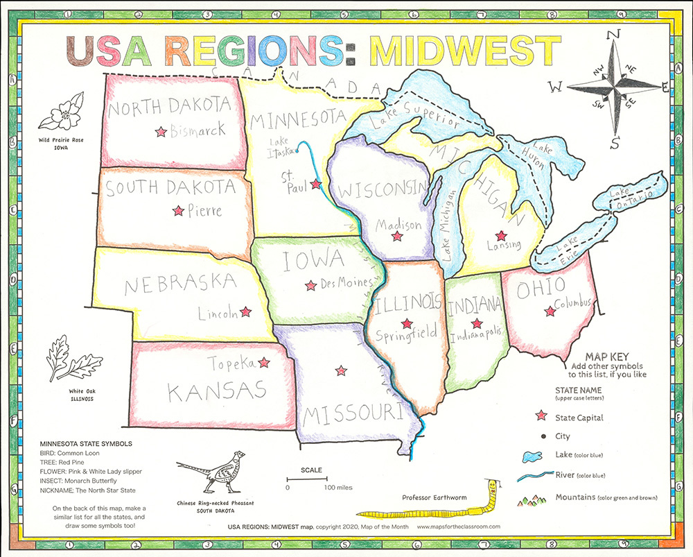 Usa Regions – Midwest in Printable United States Midwest