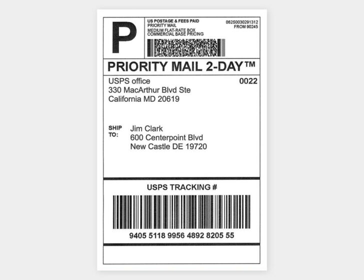 Usps Printable Shipping Label