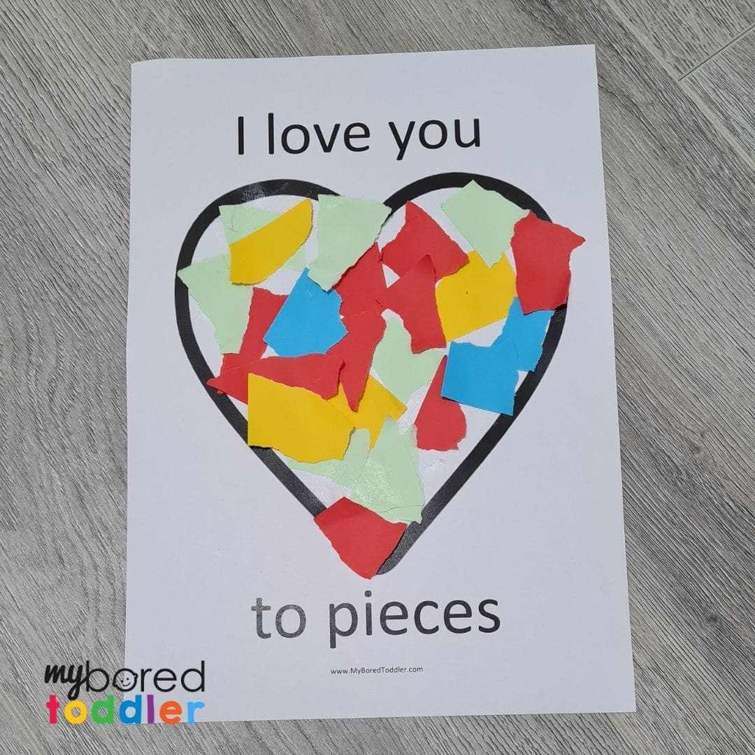 Valentine&amp;#039;S Day - I Love You To Pieces (Free Template) - My Bored with regard to I Love Youpieces Printable