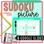 Visual Picture Sudoku Printable Task Cards   Gifted Students Pertaining To Google Student Suduko Printable