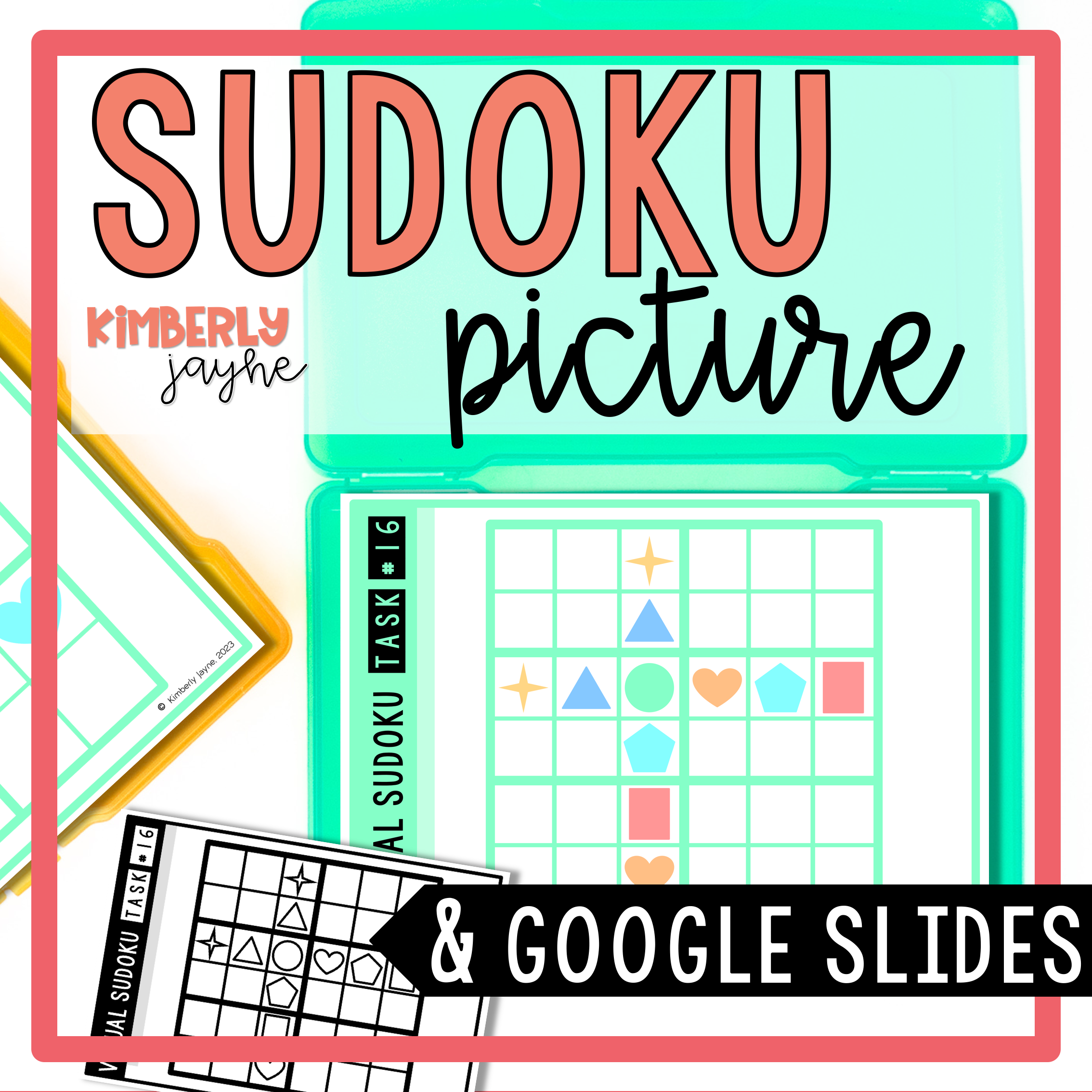 Visual Picture Sudoku Printable Task Cards - Gifted Students pertaining to Google Student Suduko Printable