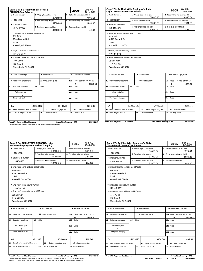 W2 Form Printable: Fill Out &amp;amp; Sign Online | Dochub for W 2 Printable Form