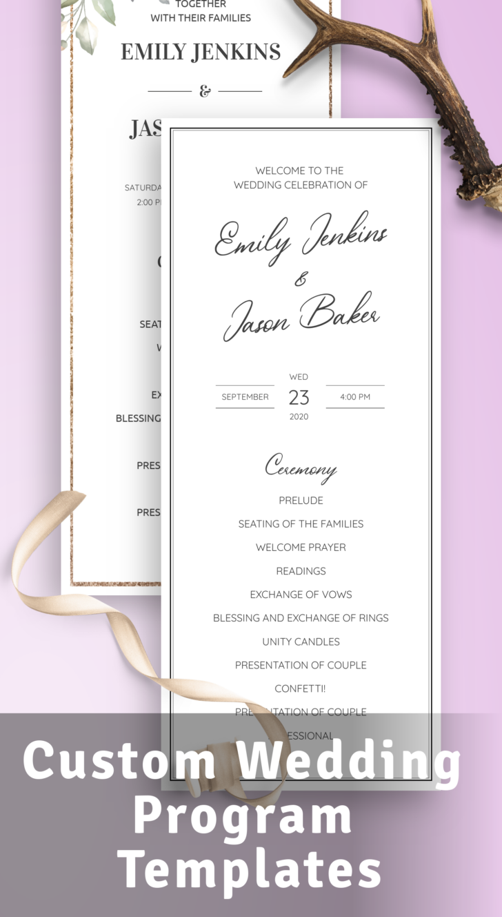 Free Printable Wedding Program Templates