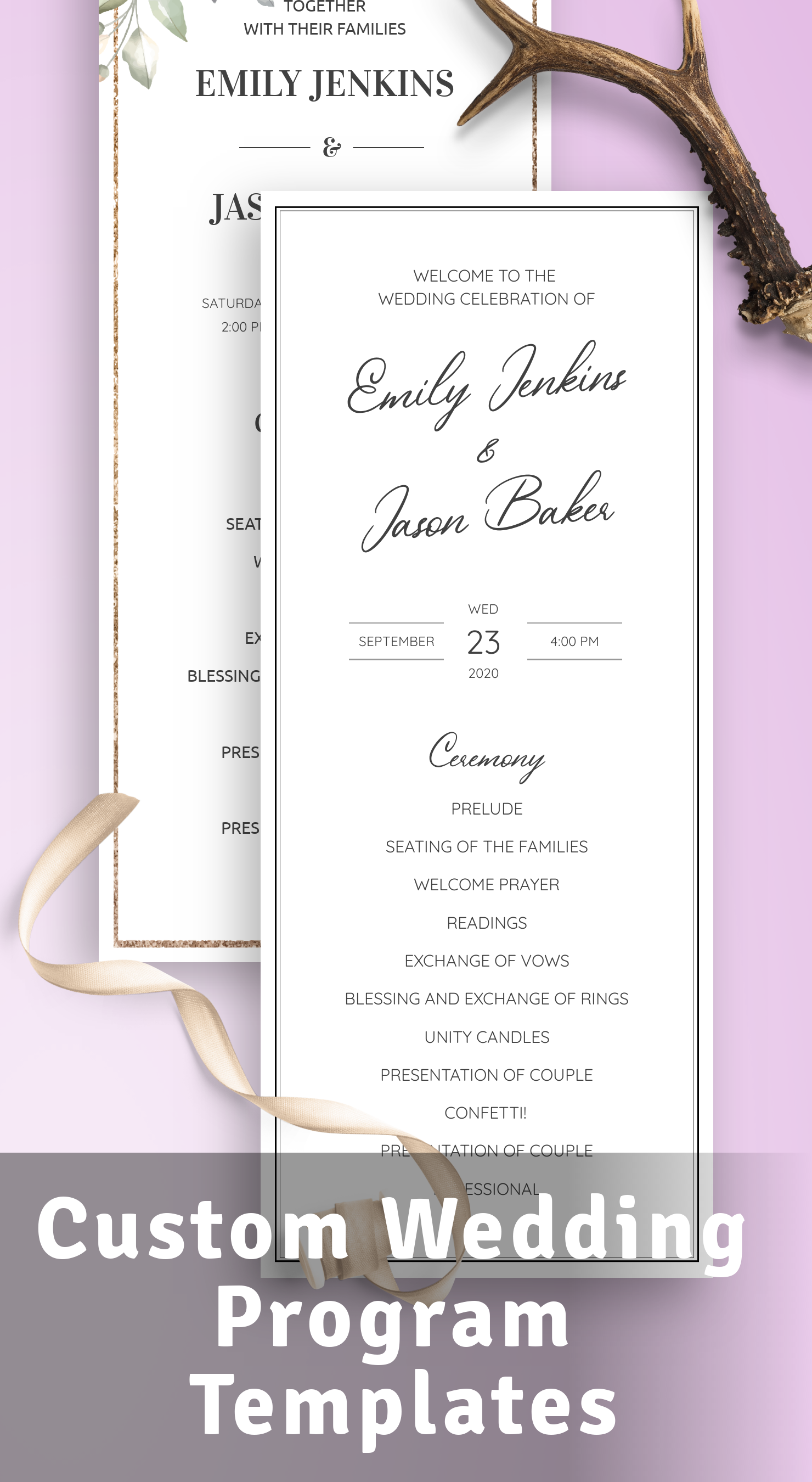 Wedding Program Templates - Download Or Order Prints with regard to Free Printable Wedding Program Templates