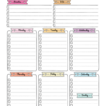 Weekly Planner Template Free Printable Throughout Free Weekly Planner Printable