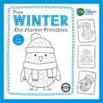 Winter Dot Art   Free Printable Packet   Your Therapy Source Throughout Dot Dot Printables Free