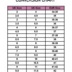 Women'S Shoe Size Conversion Chart, Shoe Guide, Size Guide Inside Shoe Sizer Printable Shoe Size Chart Women'S