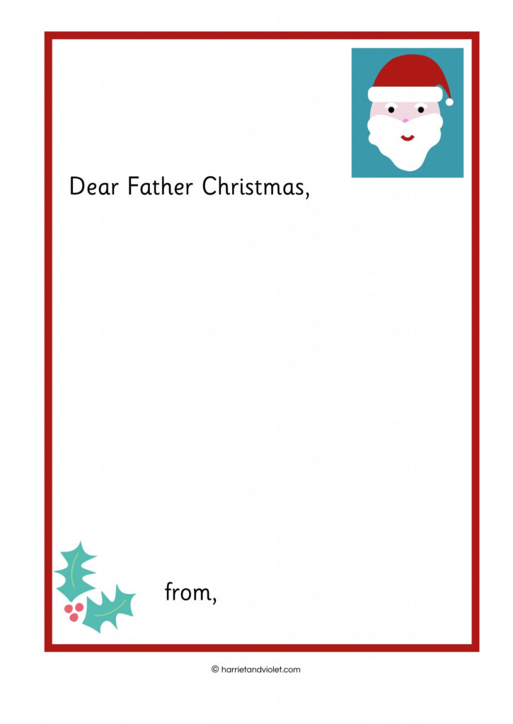 Printable Father Christmas Letters - Writing A Letter To Father Christmas Printable Teaching With Regard To Printable Father Christmas Letters 725x1024 