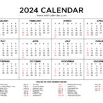 Year 2024 Calendar Printable With Holidays   Wiki Calendar With 2024 Printable Calendars With Holidays