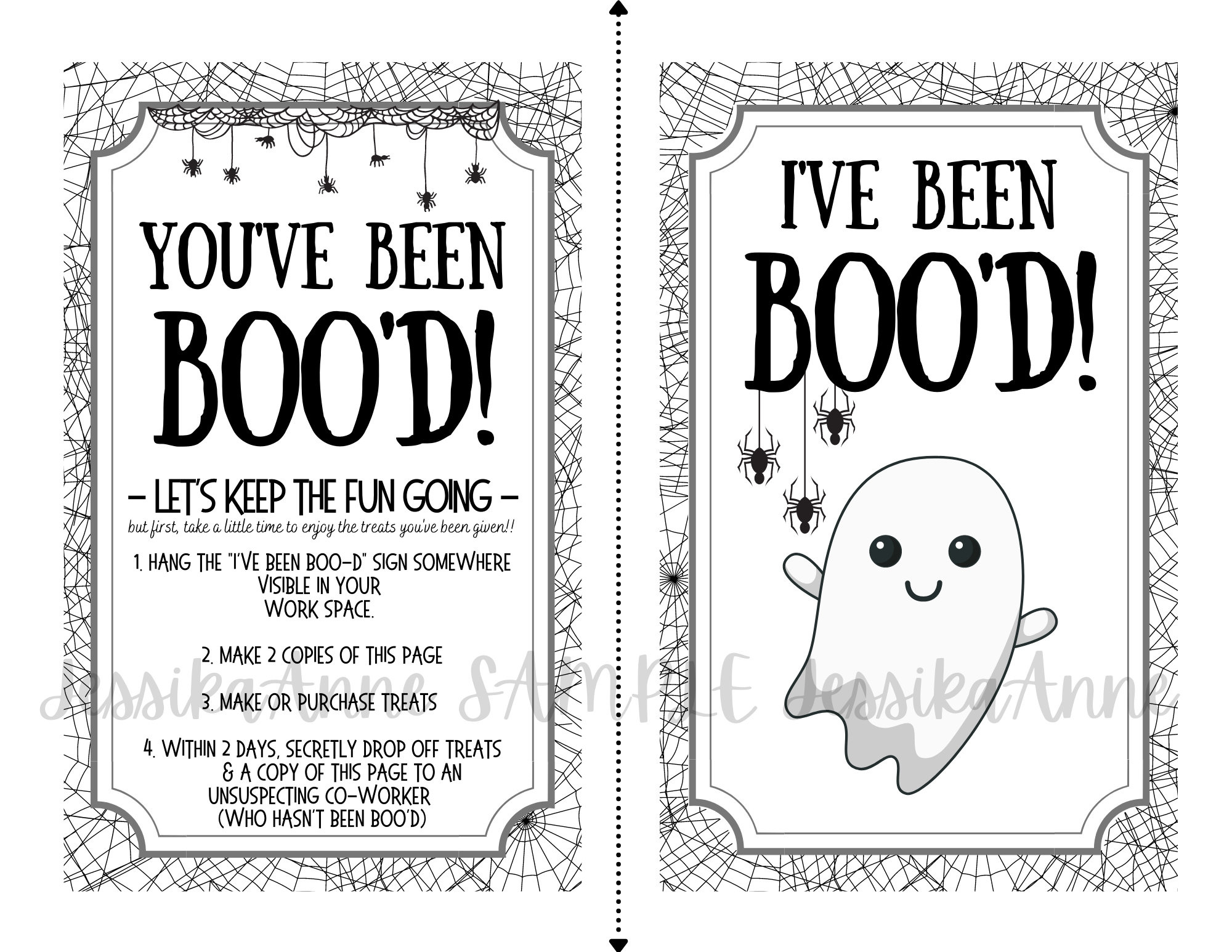 You&amp;#039;Ve Been Boo&amp;#039;D Printable At Work Halloween Schild We&amp;#039;Ve Been in You Ve Been Booed Printable