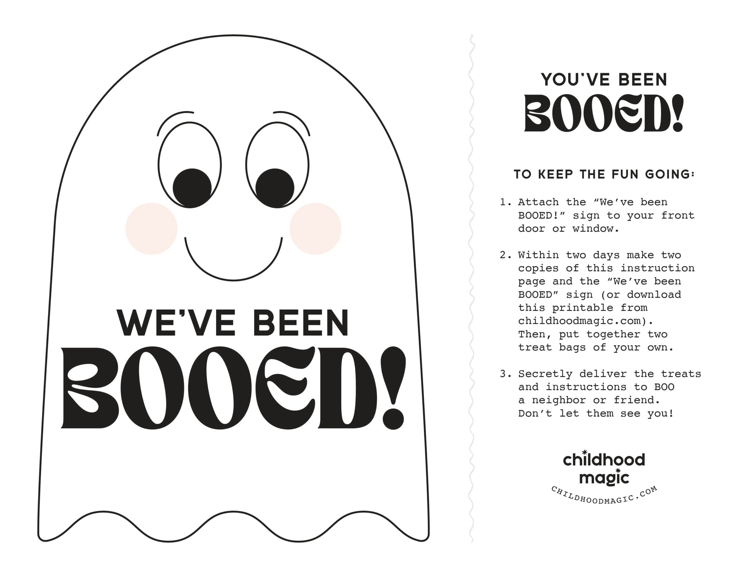 You&amp;#039;Ve Been Booed! (Free Printable) - Childhood Magic throughout You Ve Been Booed Printable